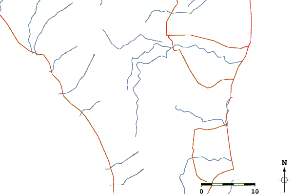 Roads and rivers around Mahagnao Volcano