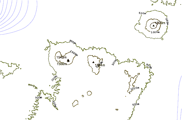 Mountain peaks around Mahawu