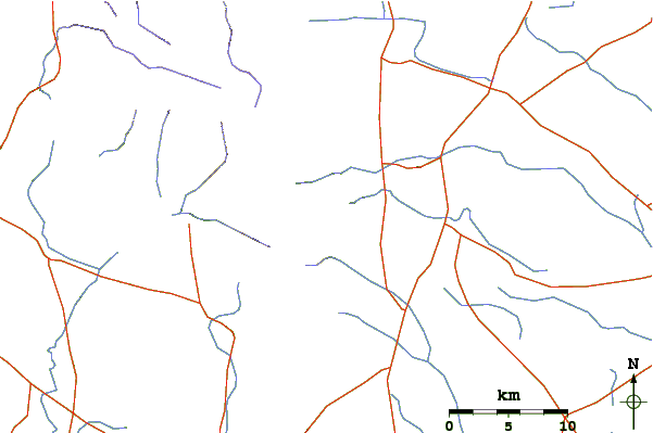 Roads and rivers around Mahendragiri