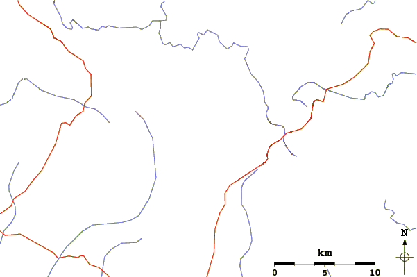 Roads and rivers around Mahya Dağı