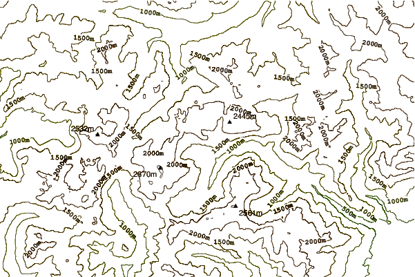 Mountain peaks around Maja e Thatë