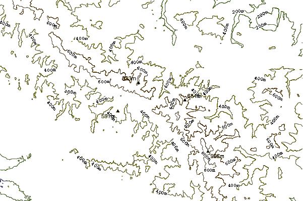 Mountain peaks around Majevica