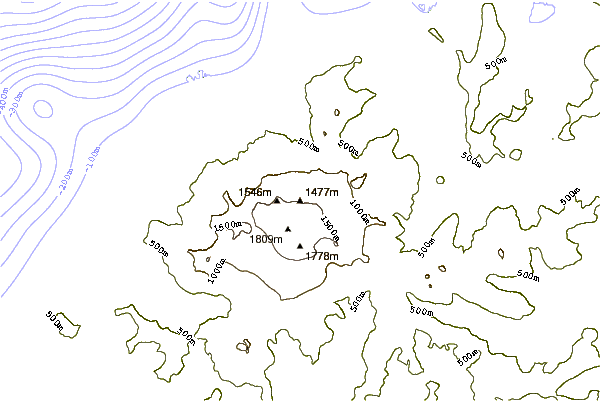 Mountain peaks around Makushin