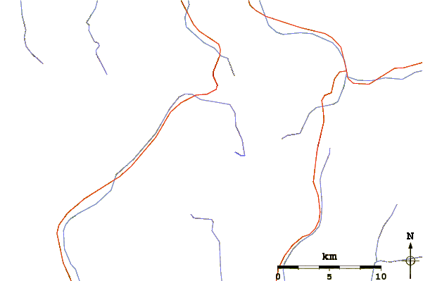Roads and rivers around Maladeta
