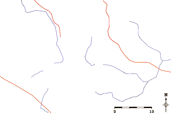 Roads and rivers around Malapai Hill