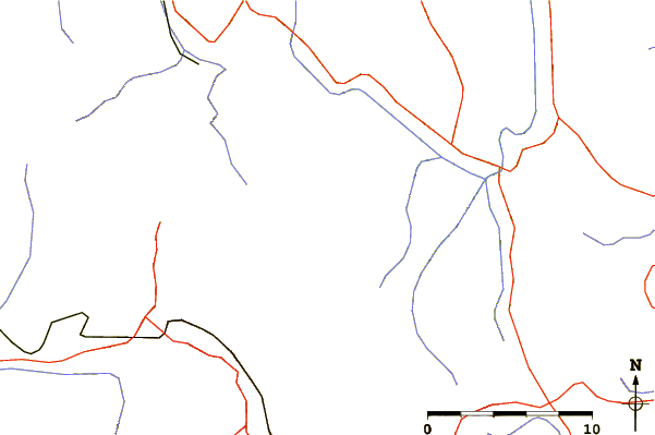 Roads and rivers around Mali Krš