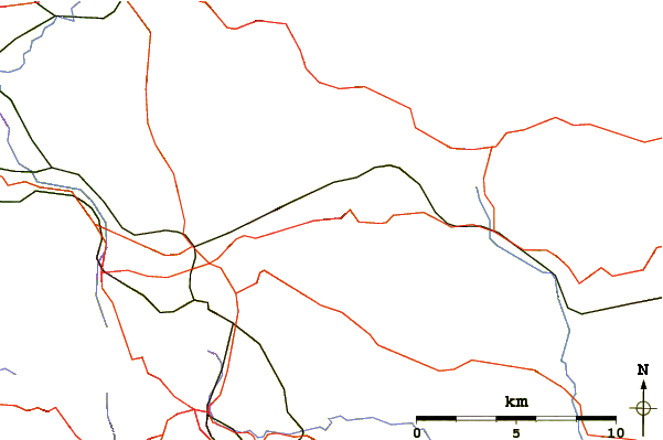 Roads and rivers around Mam Tor