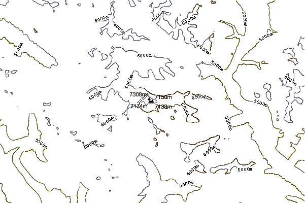 Mountain peaks around Mamostong Kangri