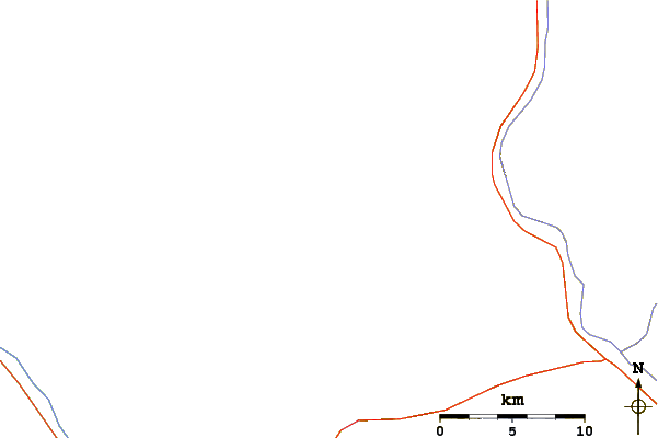 Roads and rivers around Mamostong Kangri