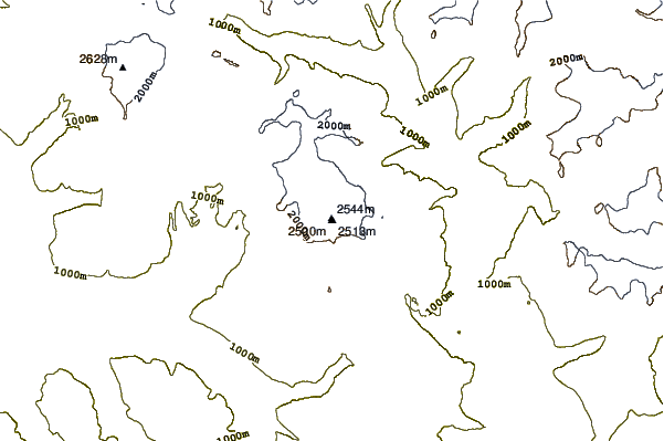 Mountain peaks around Mamquam Mountain