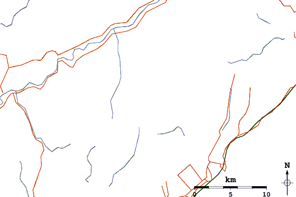 Roads and rivers around Manakau (Seaward Kaikoura