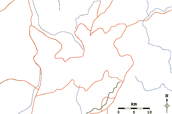 Roads and rivers around Manengouba