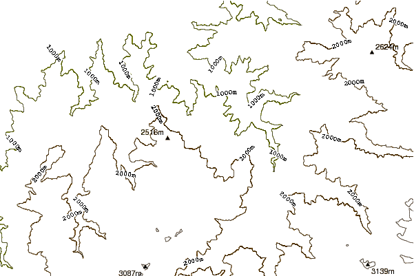 Mountain peaks around Manle