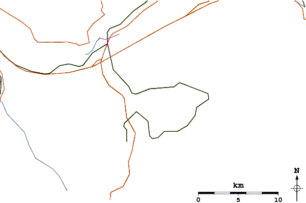 Roads and rivers around Männlichen