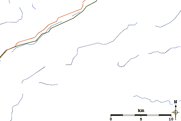 Roads and rivers around Maoile Lunndaidh