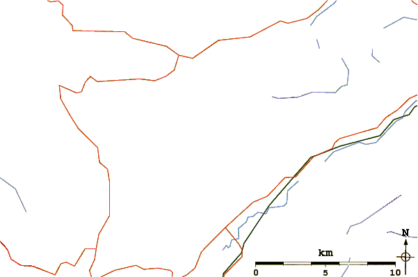 Roads and rivers around Maol Cheann-dearg