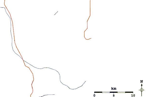 Roads and rivers around Maple Mountain (Ontario)