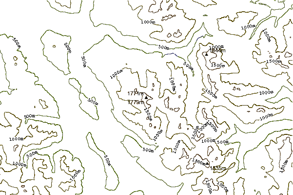 Mountain peaks around Maquilla Peak (Sutton Range)