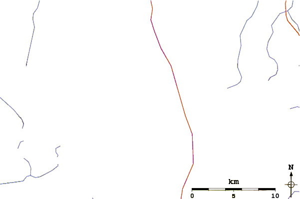 Roads and rivers around Marble Peak (British Columbia)