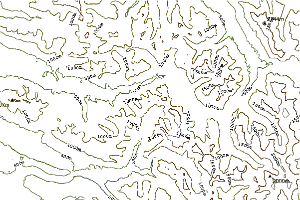 Mountain peaks around Marble Peak