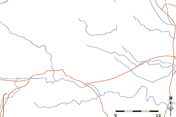 Roads and rivers around Mare de Déu del Mont