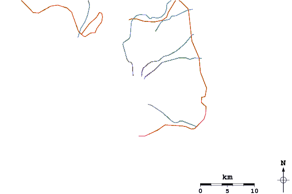 Roads and rivers around Mariveles Mountains