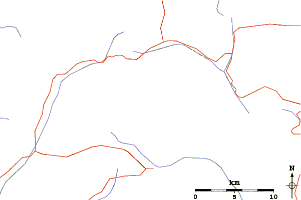 Roads and rivers around Marmolada