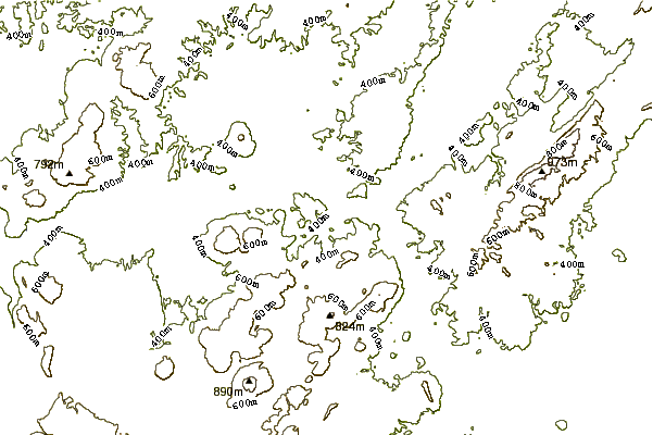 Mountain peaks around Maroa