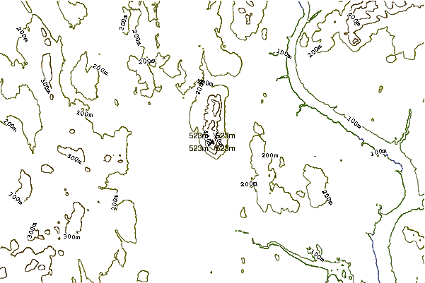 Mountain peaks around Mars Hill (Maine)