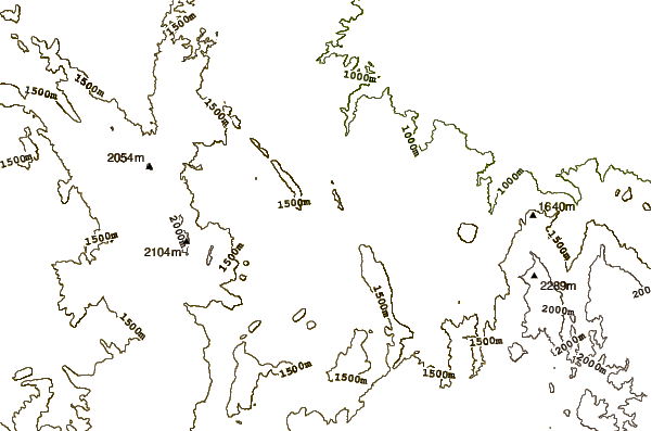 Mountain peaks around Marungu highlands