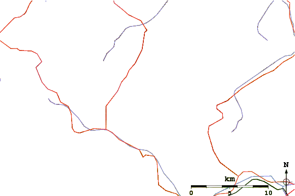 Roads and rivers around Marzellspitze