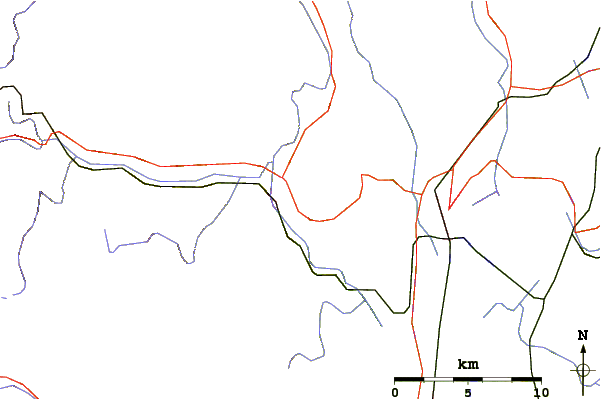 Roads and rivers around Massaemett Mountain