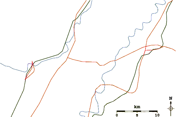 Roads and rivers around Massanutten Mountain