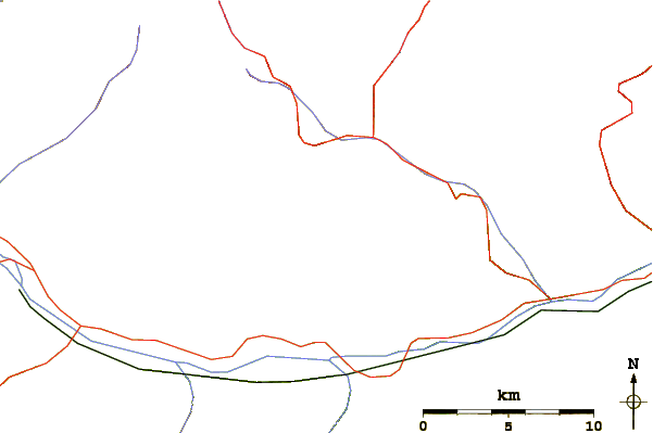 Roads and rivers around Mastaunspitze