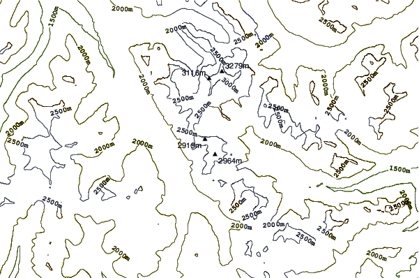 Mountain peaks around Mastodon Mountain