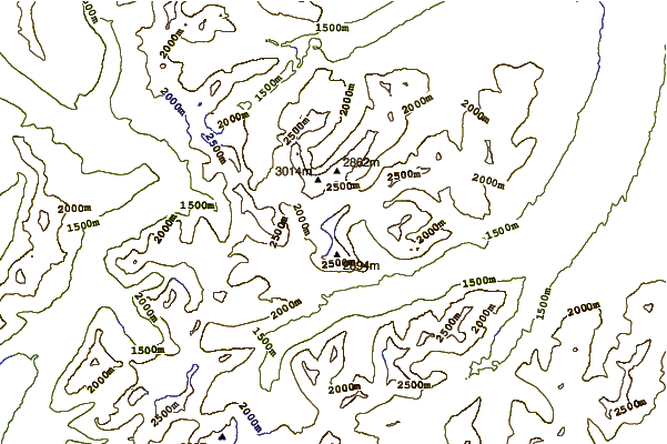 Mountain peaks around Matahpi Peak