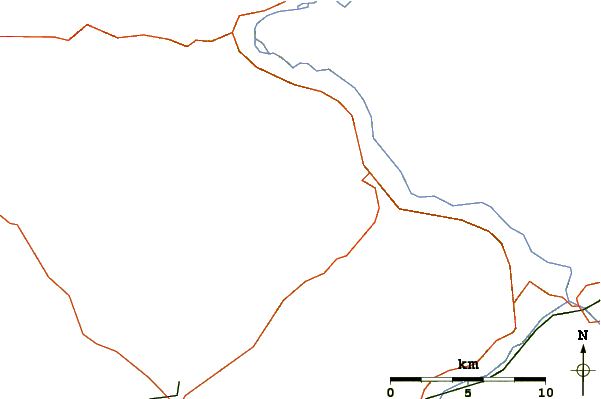 Roads and rivers around Matajur