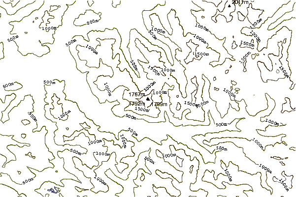 Mountain peaks around Matchlee Mountain