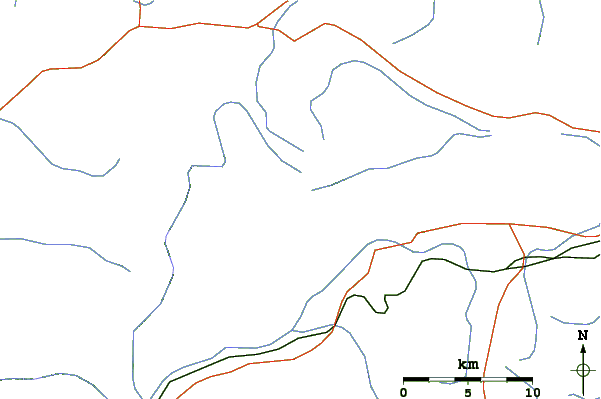 Roads and rivers around Matroosberg