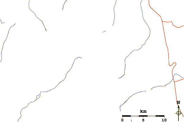 Roads and rivers around Matterhorn Peak