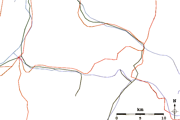 Roads and rivers around Mattjisch Horn