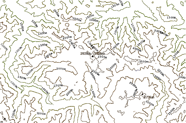 Mountain peaks around Mauberm