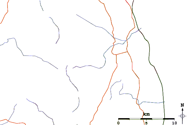 Roads and rivers around Maulin