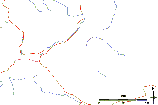 Roads and rivers around Maumtrasna