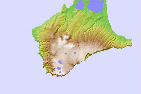 Surf breaks located close to Maungatere Hill (Chatham Island)