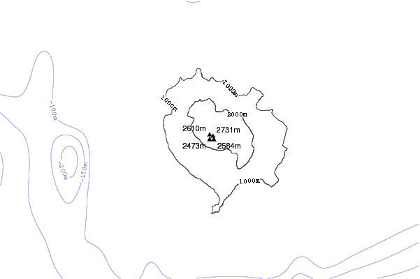 Mountain peaks around Mawson Peak or Heard Pk