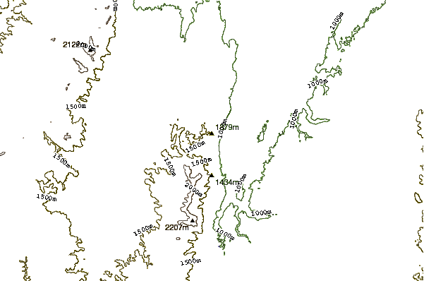 Mountain peaks around May-Ya-Moto