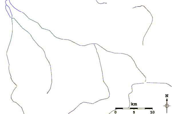 Roads and rivers around Mayer Kangri