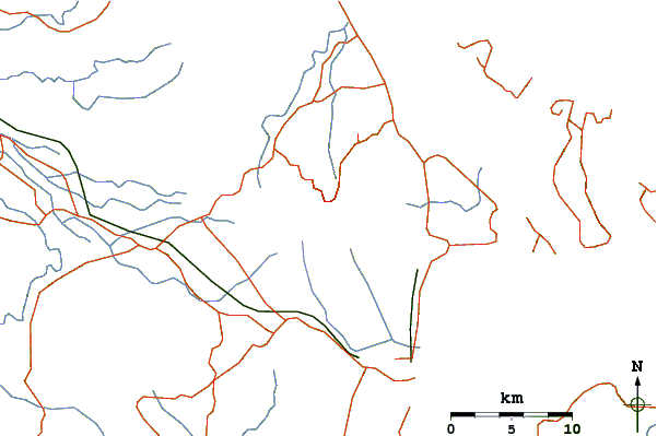 Roads and rivers around Mayon Volcano