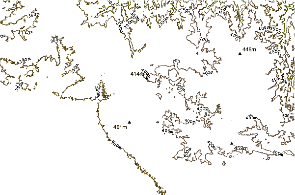 Mountain peaks around Mount McRae